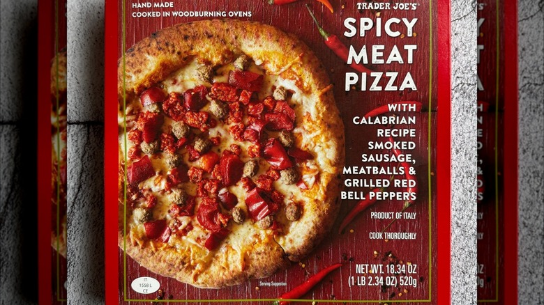 Trader Joe's spicy meat pizza