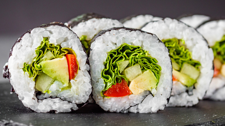 Vegan sushi rolls