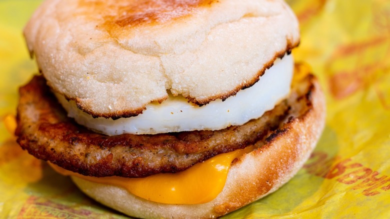McDonald's sausage McMuffin