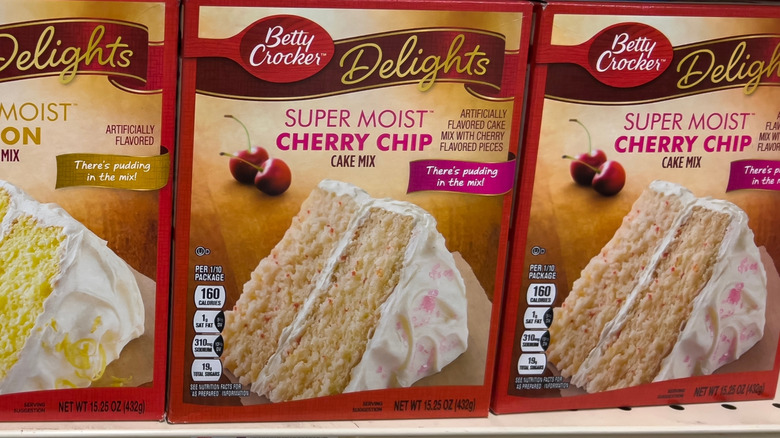 Cherry chip cake mix from Betty Crocker