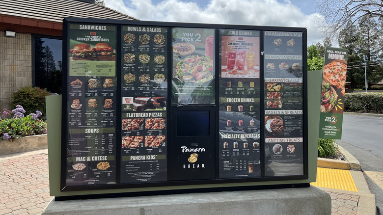 Panera Bread drive through menu