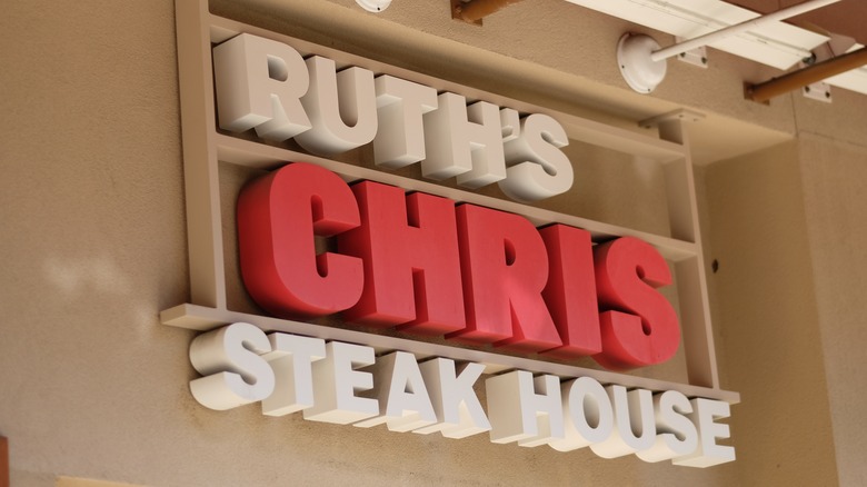 Ruth's Chris Steak House sign interior