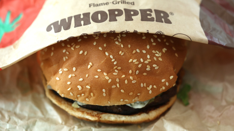 Burger King Whopper hamburger