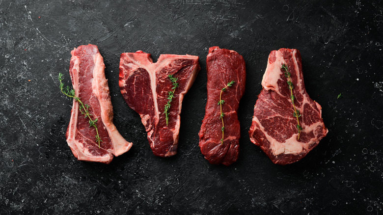 different cuts of steak