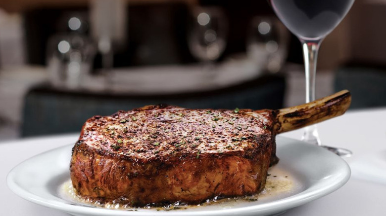 Ruth's Chris cowboy ribeye steak