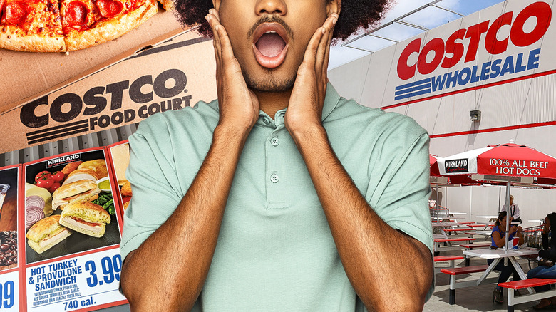 a costco food court collage