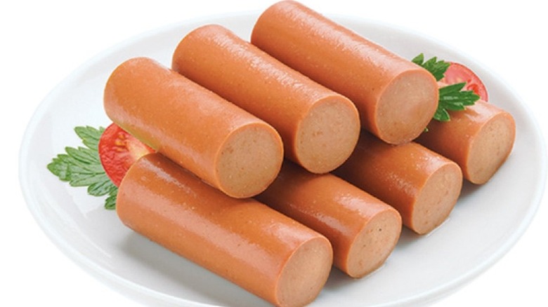 Chicken sausages by Carmela, formerly Century Packing Corp.