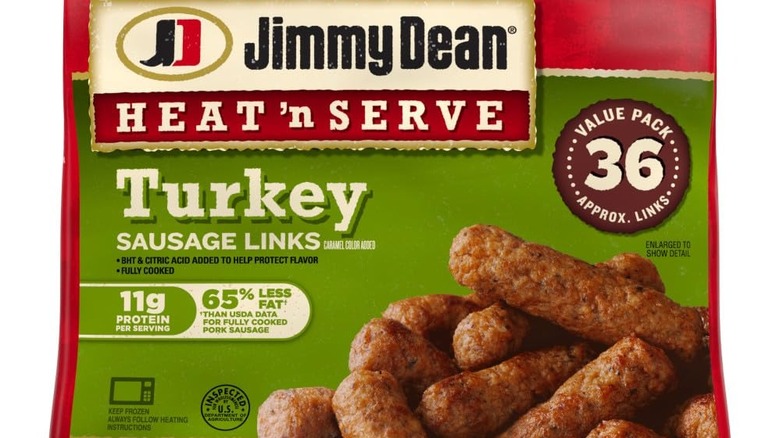Packaging for Jimmy Dean turkey sausage links
