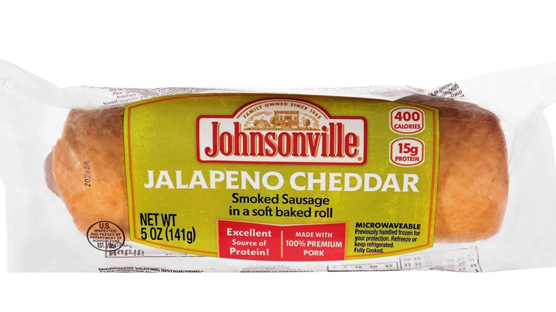 Johnsonville's Jalapeño Cheddar Smoked Sausages in package