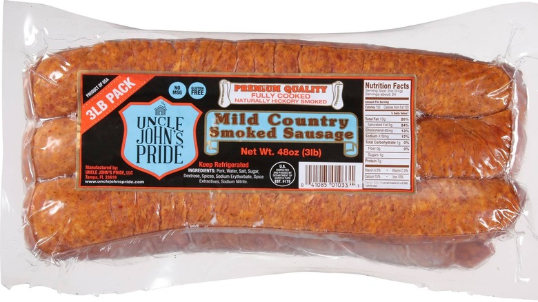 Pack of Uncle John's Pride Smoked Sausages