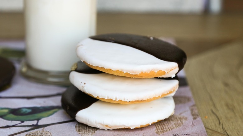 black and white cookies