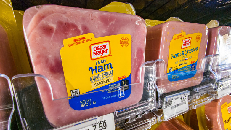 Bologna at a grocery store.