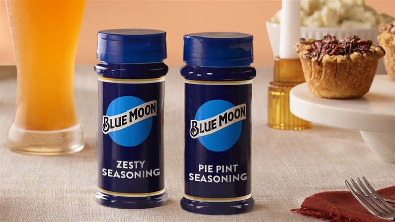 Two containers of Blue Moon seasoning