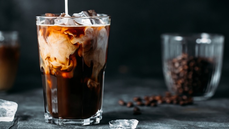 Cold brew coffee with milk