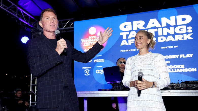 Brooke Williamson and Bobby Flay onstage together