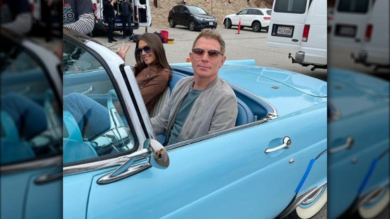 sophie flay and bobby flay in car