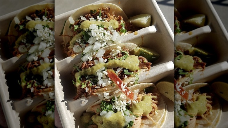 Tacos from a vendor at MetLife Stadium