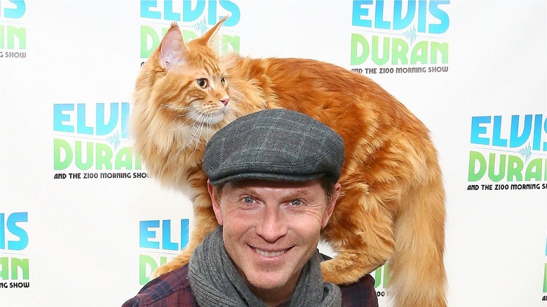 bobby flay with his cat