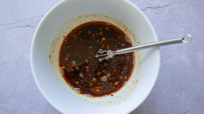 sauce ingredients in bowl