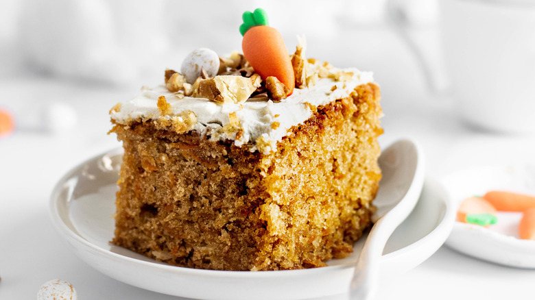 Slice of carrot cake