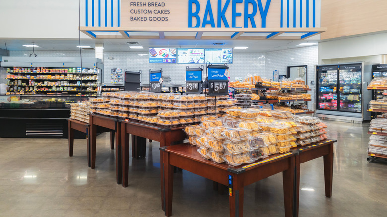 Interior shot of Walmart's Bakery section
