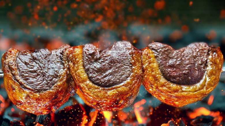 Steak rotisserie at a Brazilian steakhouse