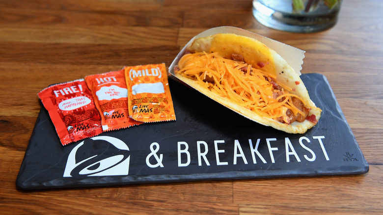 Taco Bell breakfast display