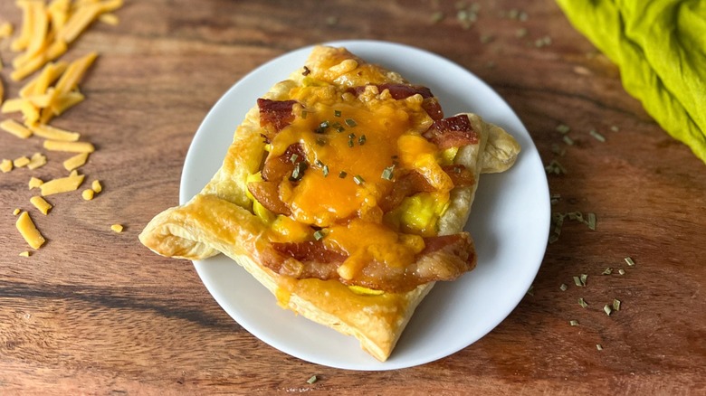 breakfast pastry square on plate