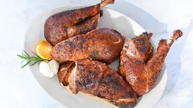 smoked turkey with orange garlic