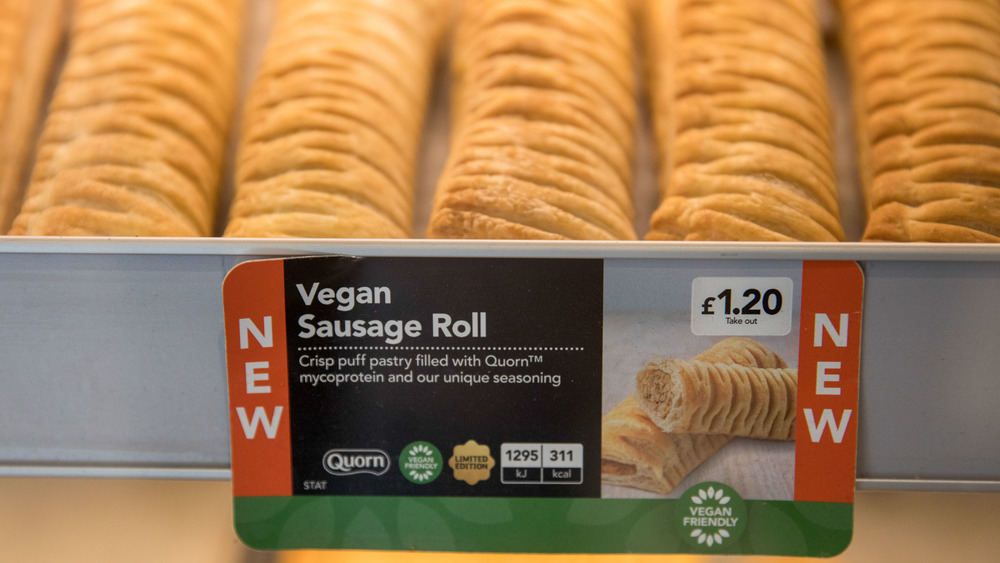 vegan sausage rolls in England