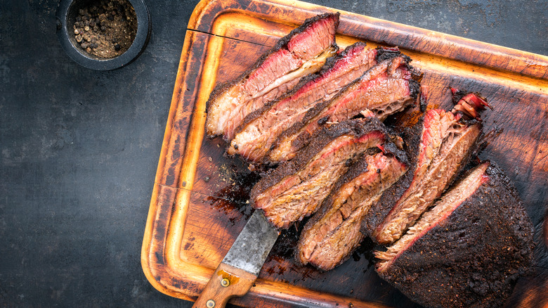 Sliced beef brisket
