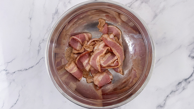 bacon in bowl