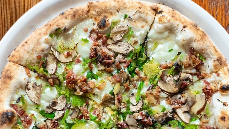 Pizza with Brussels sprouts