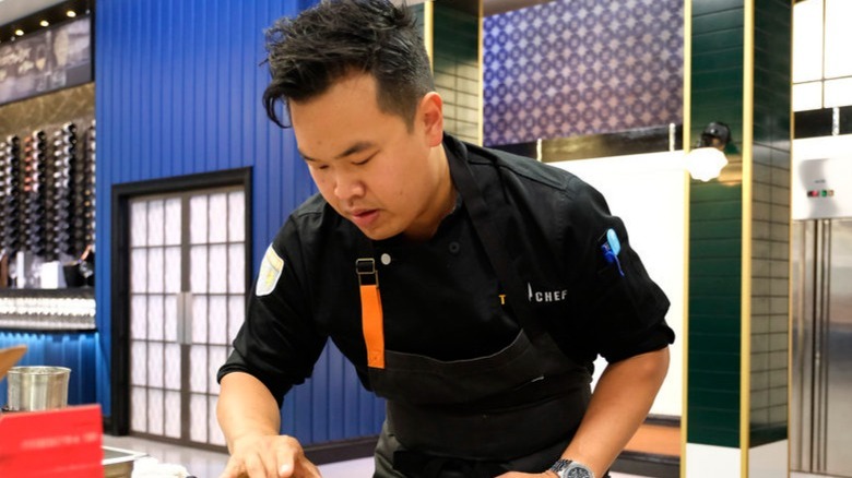 Buddha Lo in the Top Chef kitchen