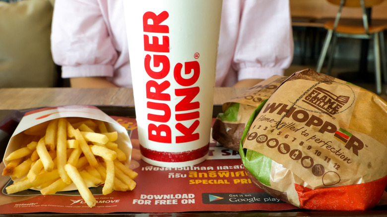 Whopper, fries, and drink