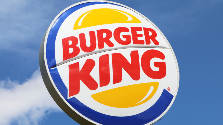 Burger King sign with blue sky