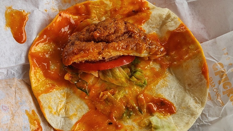 open Burger King Fiery Buffalo Royal Crispy Wrap