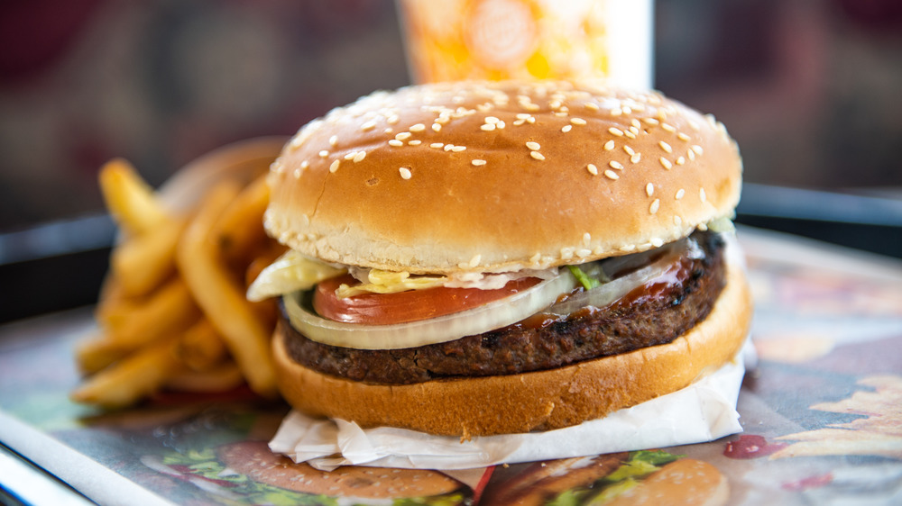 Burger King's Whopper with French fries and a drink