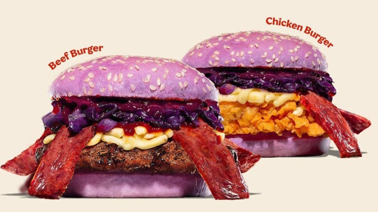 New purple burgers