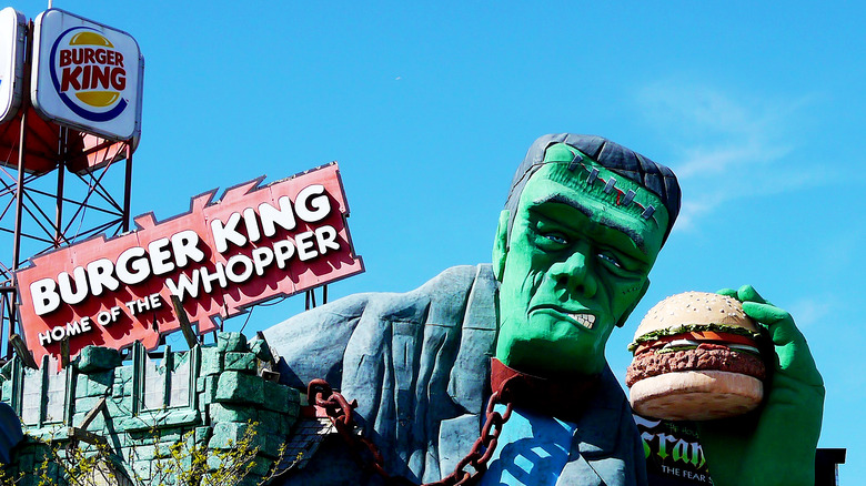 Frankenstein's monster eating whopper