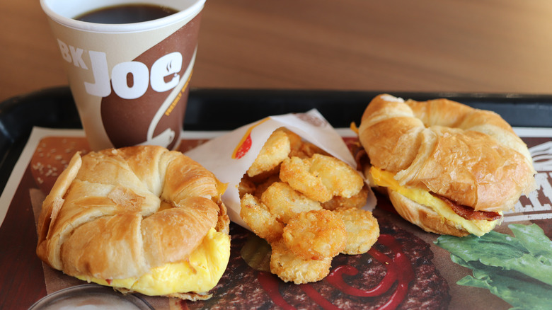 A trio of Burger King breakfast items