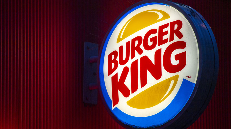 glowing burger king signage