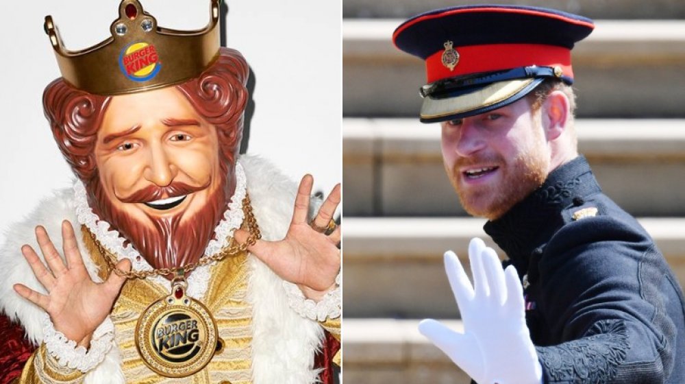 Burger King mascot and Prince Harry