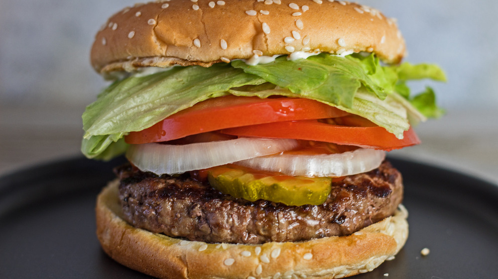 A copycat Burger King Whopper hamburger