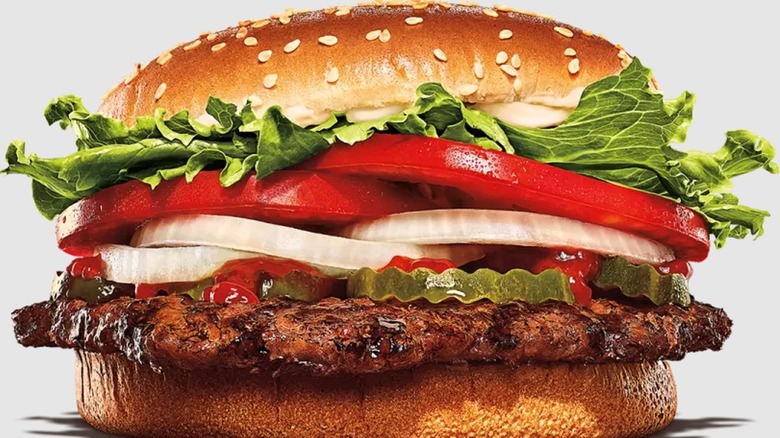 up-close photo of Whopper
