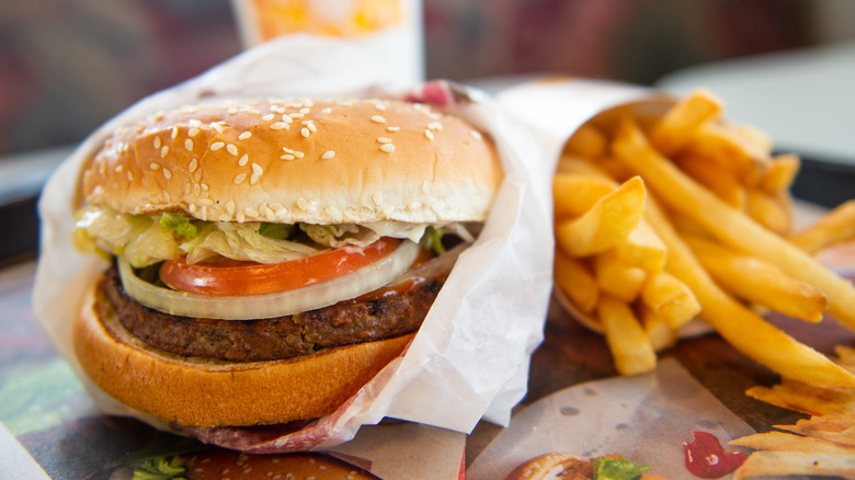 Burger King Whopper and fries