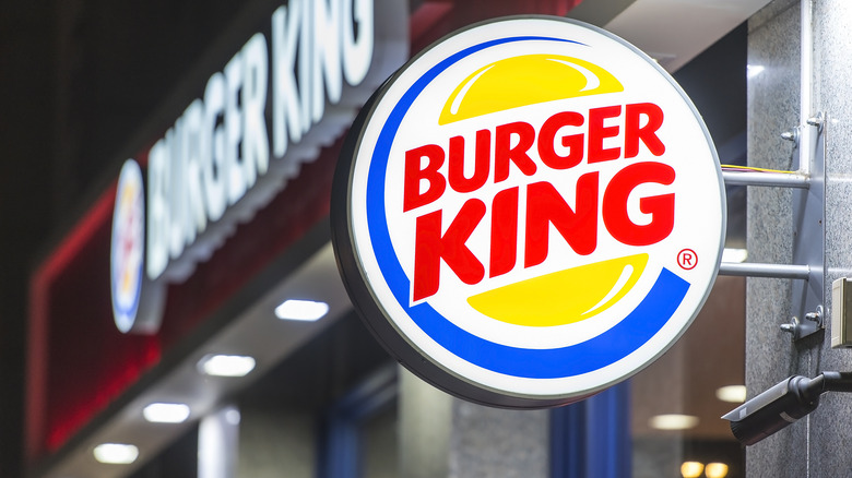 Close-up of Burger King sign