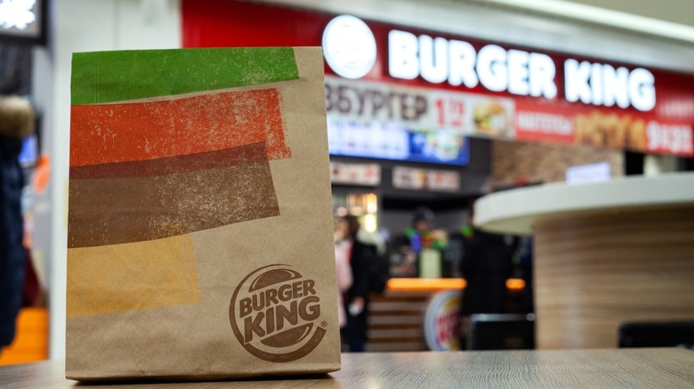 Burger King store and bag