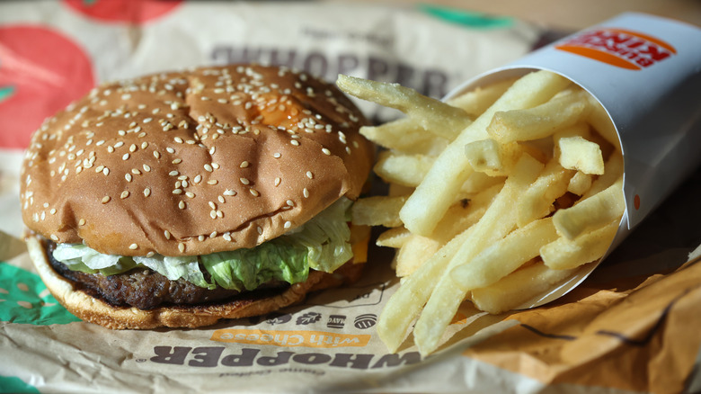 Burger King Whopper and fries