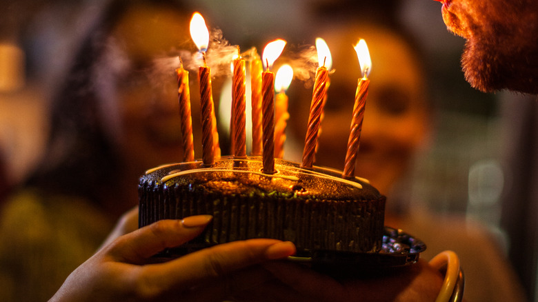 Birthday cake with candles